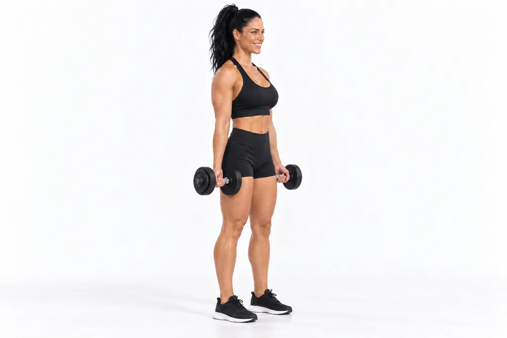 Dumbbell Biceps Curl, frame 1 of 2