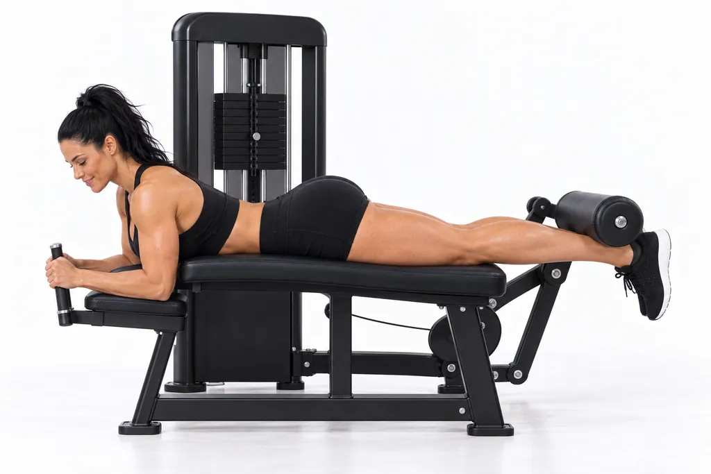 Lying Leg Curl, frame 1 of 2