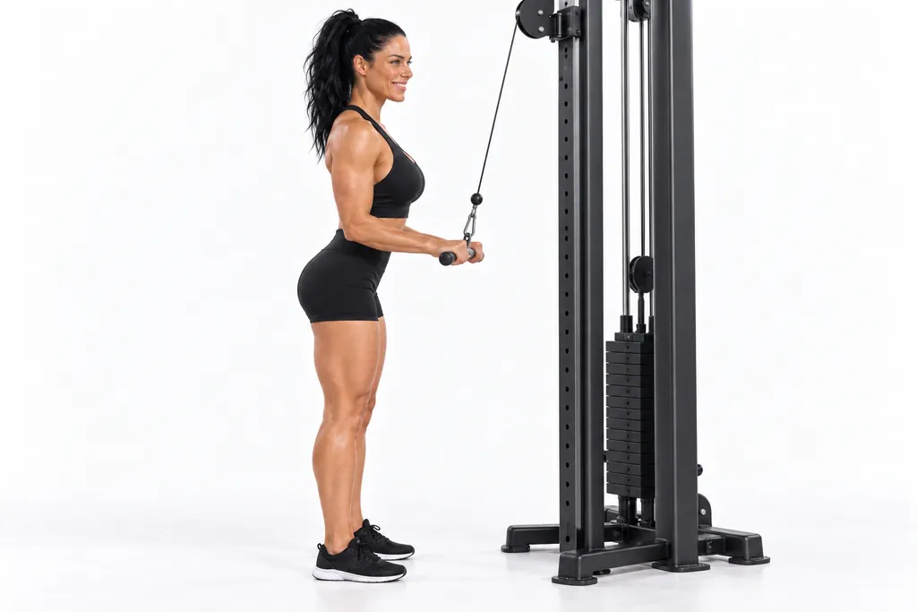 Cable Triceps Pushdown, frame 1 of 2
