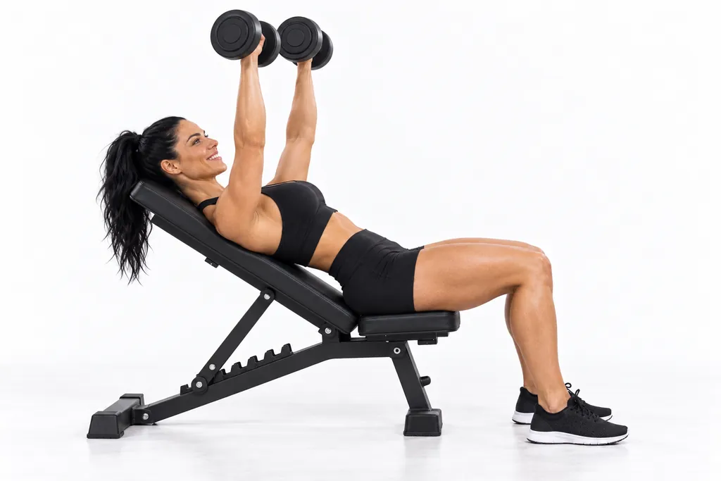 Incline Dumbbell Press, frame 1 of 2