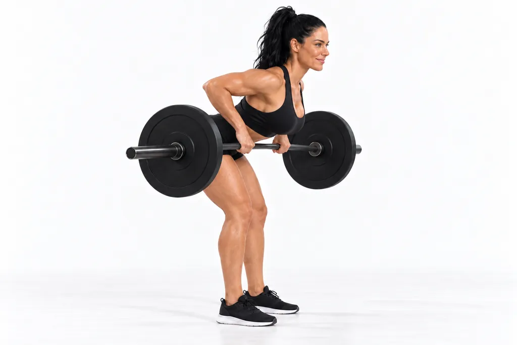 Barbell Bent-Over Row, frame 2 of 2